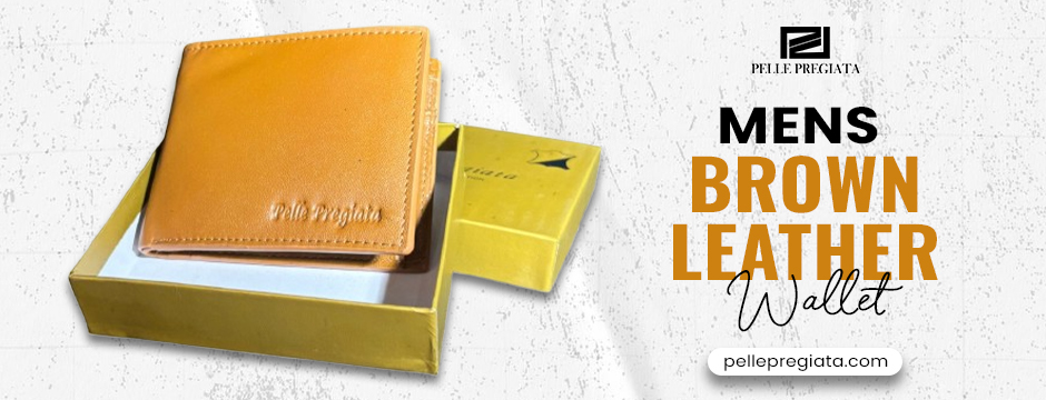 mens brown leather wallet