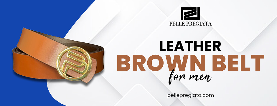 brown leather belt for men