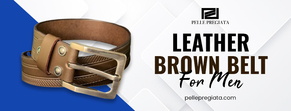 leather brown belt for men