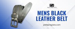 mens black leather belt