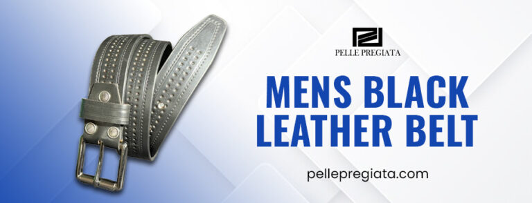 mens black leather belt