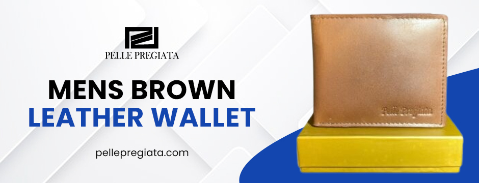 mens brown leather wallet