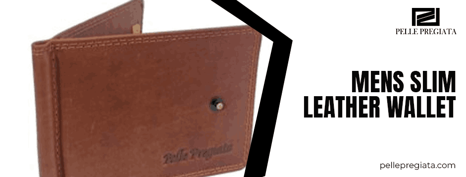 mens slim leather wallet